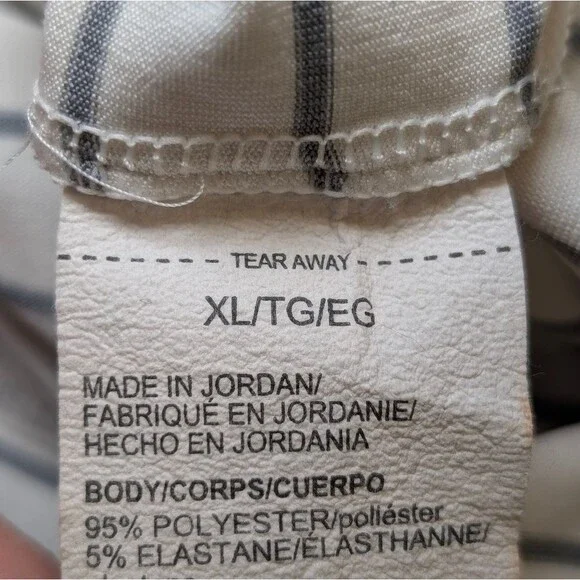 Under Armour Playoff Polo Shirt XL White Grey Striped Loose Fit Golf Performance - Picture 6 of 6